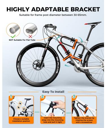 Sportne High-Safety Bicycle Lock - 18mm Anti-Theft Iron Lock with Key & 12mm x 1.8m Steel Cable | Certified Security for Ebikes - Buy Online on GoSupps.com