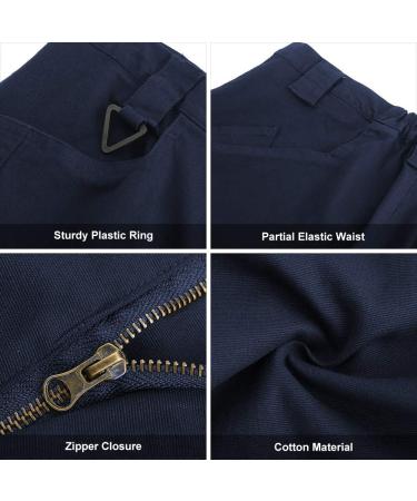 FEDTOSING Men's Tactical Pants - 9 Pocket Cotton Cargo Military Trousers in Navy Blue | Stretch Hiking Combat Rip-Stop Pants - 36W x 30L - Buy Online on GoSupps.com