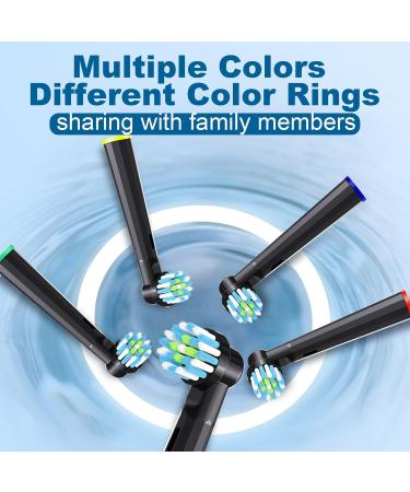 Replacement Toothbrush Heads for Braun Oral B Pro 1000/7000/9600/5000 & Genius X | 8 Pcs Accurate Cleaning Brush Heads (Black - Buy Online on GoSupps.com