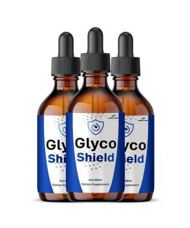 (3 Pack) Glyco Shield Drops All Natural Blood Formula Support GlycoShield Liquid Supplement for Men and Women Maximum Strength