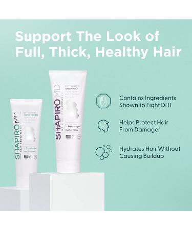 Shapiro MD DHT Fighting Vegan Hair Loss Shampoo & Conditioner | Dermatologist Developed for Thinning Hair | Promotes Healthy, Fuller Looking Hair | 2-Month Supply - Buy Online on GoSupps.com