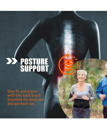 AllyFlex Sports Small Back Brace - Cooling Fabric Lumbar Support Belt for Women and Men - Ergonomic Compression Brace (X-Small/Small) - Buy Online on GoSupps.com