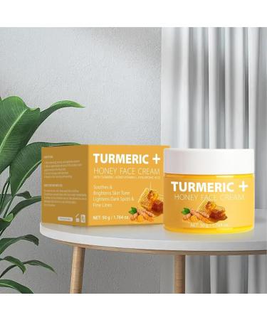  Ceprznvey Hydrating Facial Cream Face Moisturizer Soothes and Smoothes Brightens Complexion Care Brightening Turmeric Cream for All Skin Types Home Travel Use 50g - Buy Online on GoSupps.com