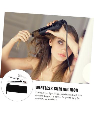 LALADEFIEE Curling Iron Mini Curling Wand Portable Curling Wand Curler Hair Styling Tools Abs White 21X4X3.5CM White - Buy Online on GoSupps.com