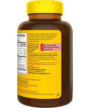 Nature Made Fish Oil Pearls 550mg, 300 Softgels - Omega 3 Supplement for Heart Health - Buy Online on GoSupps.com