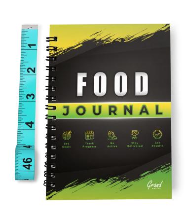 Advanced Food Journal for Women & Men - Perfect Food Diary for Tracking Your Daily Nutrition & Weight Loss - Body Measuring Tape Included w/ Planner - Diet Journal for Weightloss & Meal Tracking