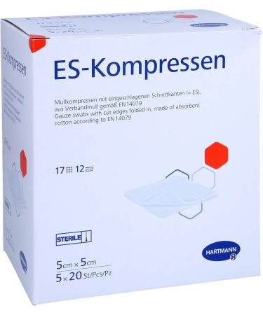 Buy ES Compresses Sterile 5x5 cm Bulk Pack of 20 Pcs for International Shipping - Buy Online on GoSupps.com