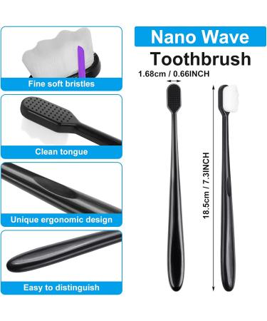 TIESOME 6Pcs Extra Soft Toothbrush - Micro Nano Bristles 20 000 Bristles Wavy Manual Design - Ideal for Sensitive Gums - International Shipping Available - Buy Online on GoSupps.com