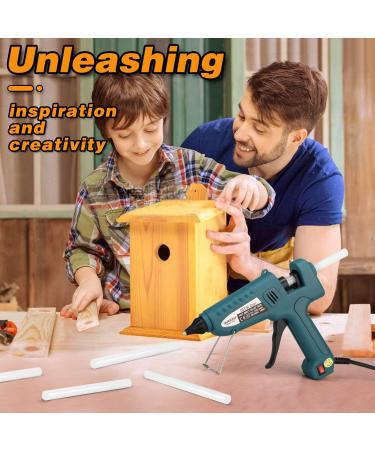 100 Watt Hot Glue Gun Kit with 30 Sticks - Full Size Green Glue Gun Set - Buy Online on GoSupps.com