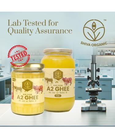 Shiva Organic Desi Gir Cow A2 Ghee | Pure Grass-Fed Bilona Method Ghee | 33.81 Fl. Oz (1 Litre) - Buy Organic Ghee Online Worldwide - Buy Online on GoSupps.com