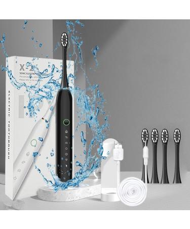 Best Electric Toothbrush for Adults - 6 Modes Smart Timer IPX7 4 Brush Heads - Long Lasting 15-Day Charge - Buy Online on GoSupps.com