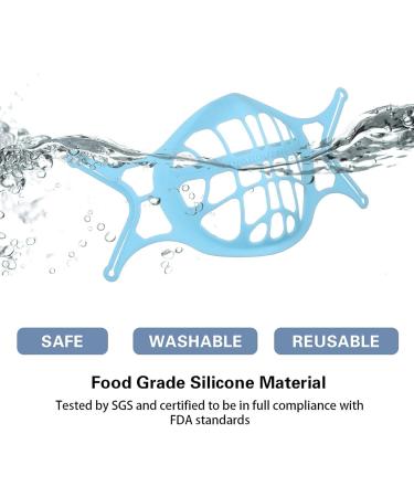 3D Mask Bracket Silicone 3D Breath Support For Face Covering Reusable Face Bracket Inner Support Frame For More Breathing Space Cool Breathe Cup For Nose Breathing Smoothly Blue - Buy Online on GoSupps.com
