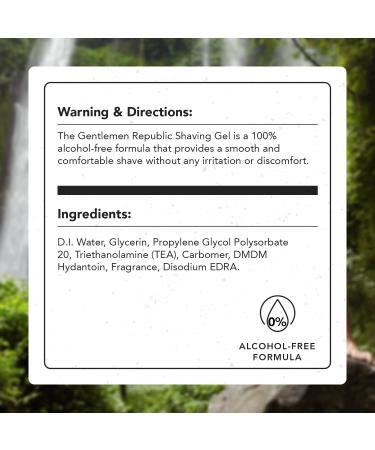 Gentlemen Republic 8oz Alcohol-Free Shaving Gel | Lather-Free Maximum Glide | USA-Made Men's Shaving Essential - Buy Online on GoSupps.com