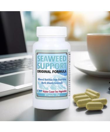 Maine Coast Sea Vegetables Seaweed Support Original Formula | Natural Source of Iodine from Seaweed | Daily Use Iodine Supplement | Organic Alaria Sea Lettuce Dulse & Bladderwrack blend | 60 Capsule - Buy Online on GoSupps.com