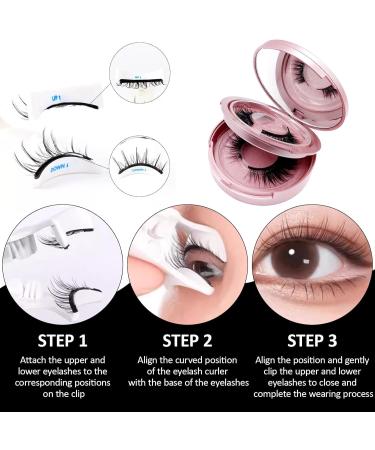 Asheyya 2 Pair Magnetic Eyelashes with Applicator Reusable Magnetic Lashes No Glue Liner Waterproof Eyelashes for Makeup - Buy Online on GoSupps.com