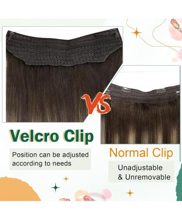 Easyouth Balayage Brown to Ash Blonde Human Hair Extensions 16 Inch - Secret Wire Ombre Brown Fish Line Hair Extension - 80g 1-Wire #2/6/18 - Buy Online on GoSupps.com