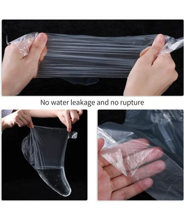 250 Clear Plastic Disposable Booties for Paraffin Wax Bath - Foot Spa Wax Treatment Covers (250pcs) - Buy Online on GoSupps.com