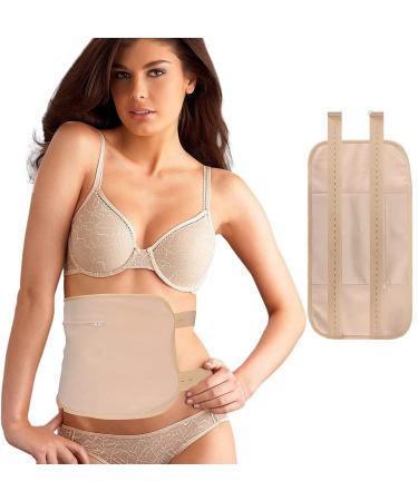 Casting oil packs reusable organic and rigid oil pack kit compress castor oil pack for detoxification of the liver with adjustable rubber band anti-oil leak (not included) (khaki)