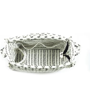 Buy Walking Mum Boho Chic Baby Changing Bag - Stylish White/Black Nappy Bag 32x32x12 cm | International Shipping Available - Buy Online on GoSupps.com