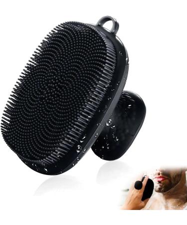 Silicone Face Scrubber for Men & Women - Gentle Exfoliator for Sensitive Skin Manual Facial Cleansing Brush - Black (1PCS - Buy Online on GoSupps.com