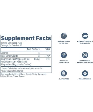 Revive MD Magnesium Powder Supplement - Magnesium Carbonate & Taurate Powder Drink Supports Healthy Bones Muscles & Nerves - Vegan-Friendly Gluten-Free & Soy-Free (Raspberry Lemonade 30 Servings) - Buy Online on GoSupps.com