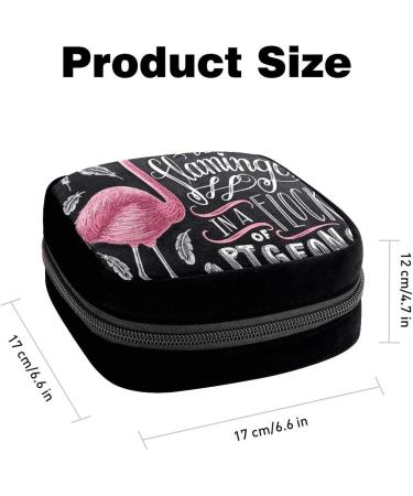 GIAPB Period Bag Sanitary Napkin Storage Holder | Flamingo Animal Print Makeup Pouch Color796 - Buy Online on GoSupps.com
