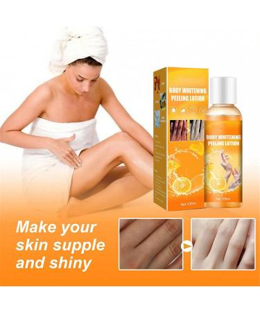 Buy 100ml Body Whitening Cream & Peeling Lotion | Skin Lightening & Brightening Gel | Orange Peeling Cream for Dark Skin | Improve Your Body Skin (2PCs) - Buy Online on GoSupps.com