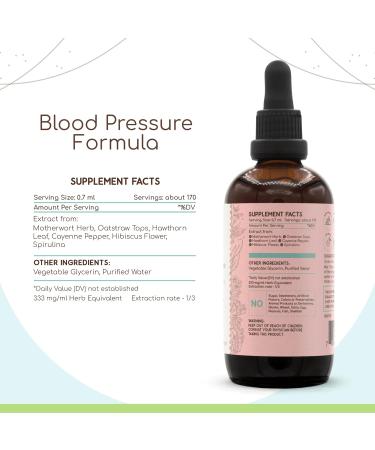 HerbEra Blood Pressure Formula B120 Alcohol-Free Extract Tincture: Hawthorn Leaf, Motherwort Herb, Cayenne Pepper, Hibiscus Flower, Spirulina. Blood Pressure Blend 4 Fl Oz 4 Fl Oz (Pack of 1) - Buy Online on GoSupps.com