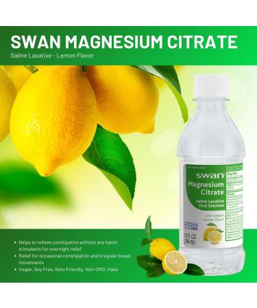 Swan Magnesium Citrate Saline Laxative - Lemon (3-Pack) | Fast Shipping Worldwide with Randa's Recipes Card - Buy Online on GoSupps.com