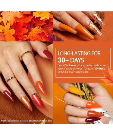 Modelones Fall Autumn 6 Colors Builder Gel Set - 8-in-ONE Nail Gel Kit - Buy Online on GoSupps.com