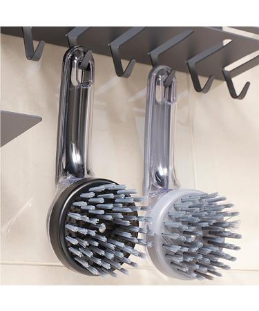 Multi-Functional Long Handle Liquid Cleaning Brush Household Press Out Liquid Cleaning Brush Kitchen Washing Dishes to Remove Oil and Liquid Pan Brush - Buy Online on GoSupps.com