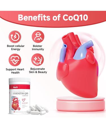 RindTi Coq10 150mg Heart Health Supplements with Vitamin E Energy Production Powerful Antioxidant 30 Capsules - Buy Online on GoSupps.com