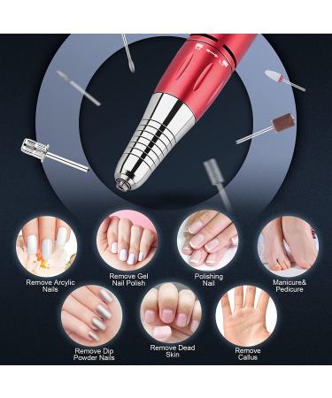 KUIIYER Electric Nail Drill Machine 30000RPM Professional Kit | 65Pcs Portable All-Metal Chuck Lock Set for Acrylic Nails DIY Manicure Pedicure - Buy Online on GoSupps.com