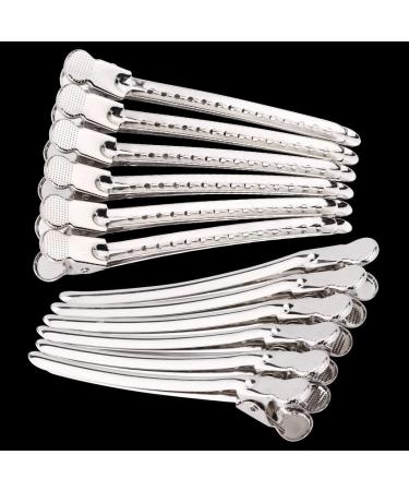 Rmeet Alligator Hair Clips - 24 Pack Metal Crocodile 3.5 Inch Stainless Steel Duck Bill Hair Clamps for Women & Girls - Durable Silver Hair Accessories - Buy Online on GoSupps.com