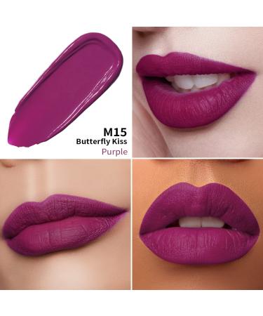 Oulac Matte Liquid Lipsticks Set - Long Lasting Waterproof Lip Stain with Vitamin E & Rose Oil - High Pigment Colors - Gluten Free & Vegan - 3PCS (M01+M03+M15) - Buy Online on GoSupps.com