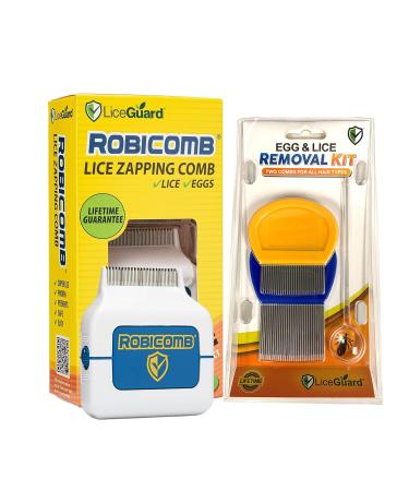 "LiceGuard RobiComb Electric Head Lice disabler and Removal Nit Comb/Zap and Remove Lice and Eggs"