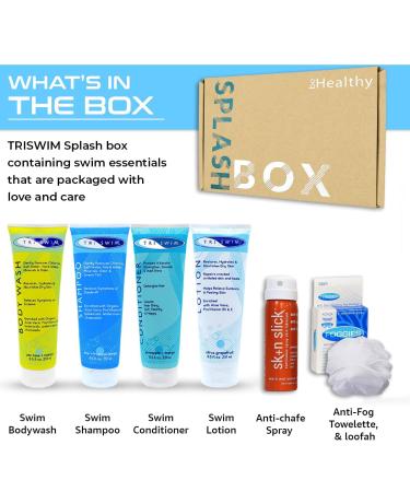 TRISWIM Serious Swimmers Splash Box - After Swim Body Wash Shampoo Conditioner Lotion & Anti-Chafe Spray | Ultimate Swim Care Set - Buy Online on GoSupps.com