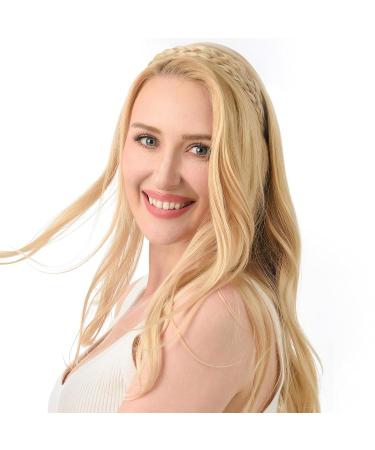 BOBIYA Caramel Blonde Braided Headband for Women & Girls - Double Three Strand Synthetic Hair Accessories - Buy Online on GoSupps.com