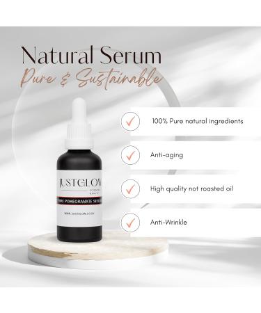 JustGlow Pomegranate Seed Oil - Cold Pressed 100% Pure Punica Granatum for Hair Face Skin & Lips | 50ml - International Shipping - Buy Online on GoSupps.com
