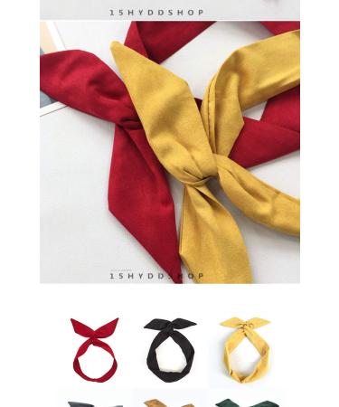 Yeshan Rabbit Ear Bow Headbands for Women - Set of 9 Solid Color Twist Wired Headbands for Yoga, Sports, and Hair accessory - Buy Online on GoSupps.com