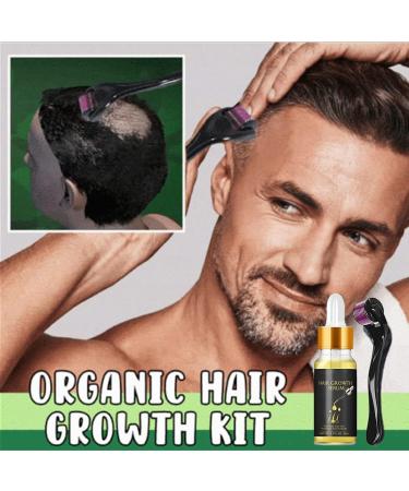 Anti Hair Loss Products Organic Hair Regrowth Kit Ginger Oil Hair Regrowth Serum with Activation Roller Promotes Thickening Repairs Hair Follicles - Buy Online on GoSupps.com