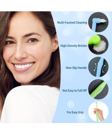 2 Pack Interdental Toothbrushes - Soft Fragrant Brushes for Orthodontic Braces Cleaning (Green/Sky Blue) - Buy Online on GoSupps.com