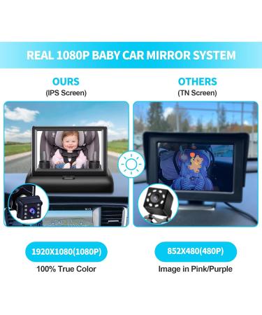 Cuplu Baby Car Mirror Camera | Night Vision HD Display | Adjustable Wide View | Perfect Night Vision for Baby Car Seat - Buy Online on GoSupps.com