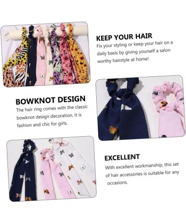 Beaupretty Scrunchies Ribbon hair tie Bowknot Hair Rings chiffon hair bands Hair Ribbon bowknot hair scrunchies Ponytail Holders headwear for women Simple Headdress bow tie scarf Miss Hair - Buy Online on GoSupps.com