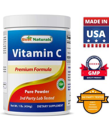 Best Naturals 100% Pure Vitamin C Powder 1 lb (454g) | Ascorbic Acid Supplement - Buy Online on GoSupps.com