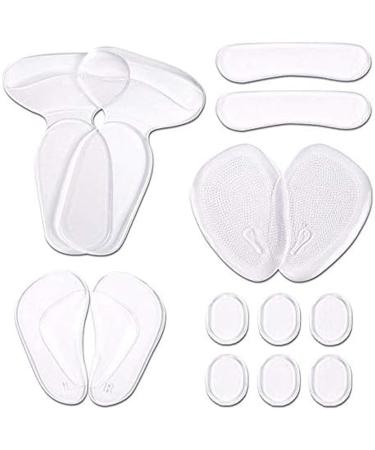 High Heel Pads Heel Grips for Ladies Shoes Too Big Heel Grips Liners Inserts Foot Care Kit to Prevent Blisters Anti-Slipping Shoe Cushion Transparent