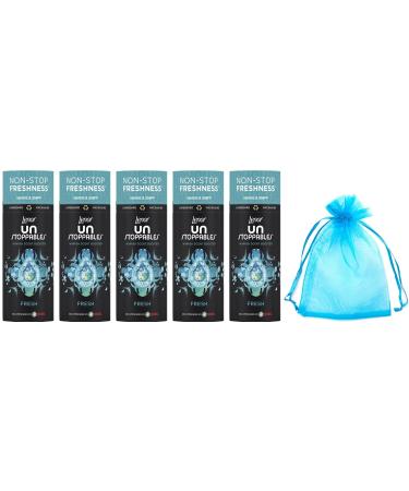 Lenor Unstoppables Laundry Perfume in-Wash Scent Booster Beads 176gr Fresh Scent 5Pk + Our Gift for You: Organza Bag Size: 9 x 7 x 0.1 cm