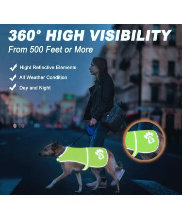 Spofly Dog Safety Vest - High Visibility Reflective Jacket for Dogs - Medium Yellow - Buy Online on GoSupps.com