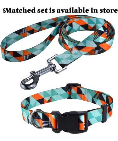 Mihqy Adjustable Dog Collar - Soft & Comfortable Bohemian Design for Small to Large Dogs - Geometric Floral Pattern - 25-40 cm Neck Size - Buy Online on GoSupps.com