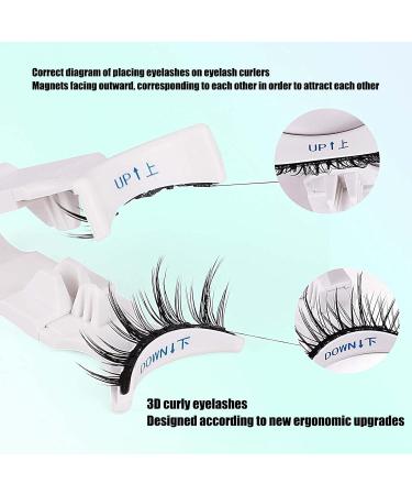 Uozonit False Eyelash Applicator Tool Magnetic Eyelash Applicator - Lazy V-Clip Eyelash Curler | Eyelash Styling Curler with Soft Silicone for Business Travel Lazing - Buy Online on GoSupps.com